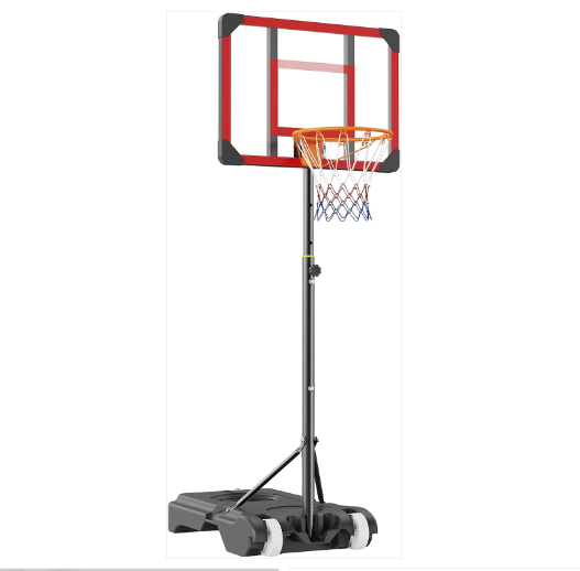 Vevor Kids Basketball Hoop Outdoor 5-7 ft Adjustable, Portable Basketball Hoops & Goals for Kids/Teenagers/Youth in Backyard/Driveway/Indoor, with Wheels, Stand, PC Backboard,and Fillable Base
