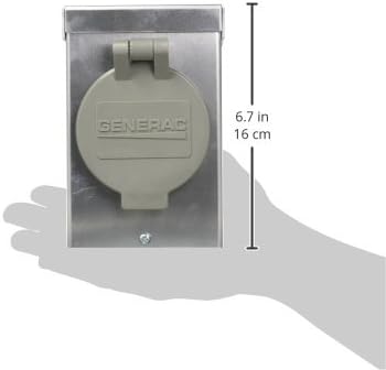 Generac 6346 30-Amp 125/250V Aluminum Power Inlet Box - Weather-Resistant Outdoor Generator Connection