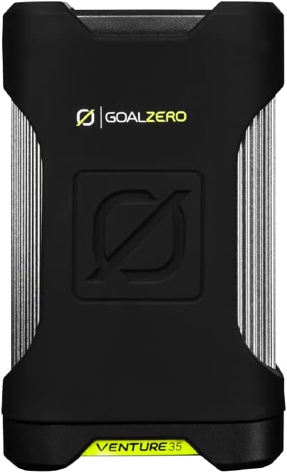 Goal Zero Venture 35 Portable Charger Power Bank 9600mAH 18W USB-C Power Delivery Port 2 USB Outputs IP67 Rating 50 Lumens Flashlight
