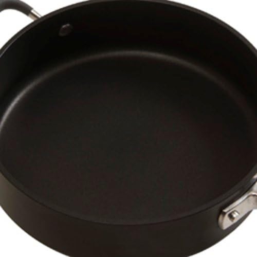 Anolon Advanced Hard Anodized Nonstick Stir Fry Wok Pan with Lid, 14 Inch, Gray