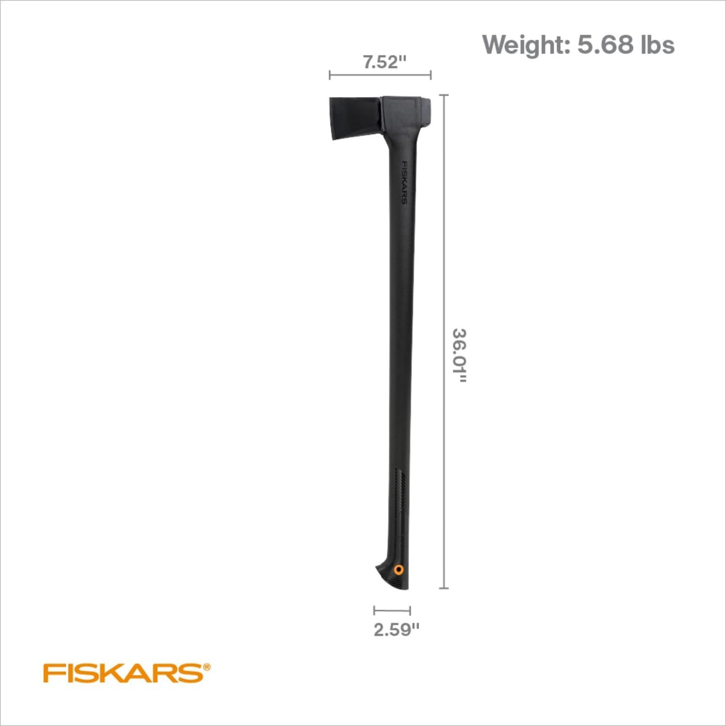 Fiskars Super Splitting Axe (36') - Wood Splitter for Medium to Large Size Logs with 36' FiberComp Handle - Black