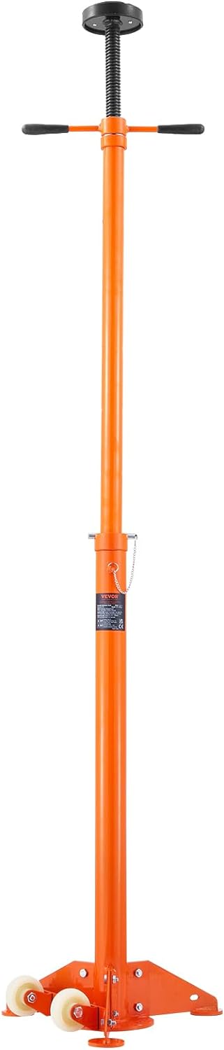 VEVOR SJS-10 Underhoist, Lifting from 38.4" to 74.8" 3\/4 Ton Capacity Under Hoist Jack Stand, Bearing Mounted Spin Handle, Two Wheels, Self-Locking Threaded Screw, Support Vehicle Components, Orange