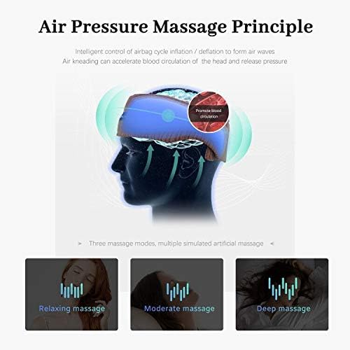 Head Scalp Massager Scalp Massage Instrument Rechargeable Massager Airbag for Head,Muscles, Leg, Electric Percussion with Portable Design for Deep Relaxation & Stress Relief Great Gift