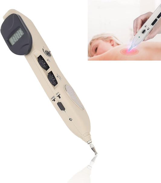 Electronic Acupuncture Pen,Body Acupuncture Energy Massager Pen with 2 Heads,Rechargeable,Acupuncture Massage Pen Tools for Back Pain Ache Relief, Acupoint Massage Pen Deep Tissue