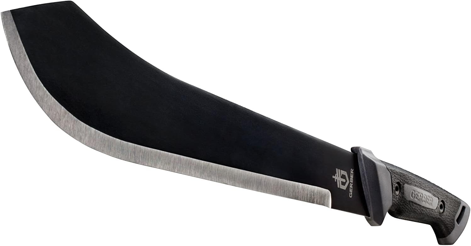 Gerber Gear Gator Bolo Machete - 22" Gardening Machete Knife with Plain Edge and Full Tang - Includes Protective Sheath - Black