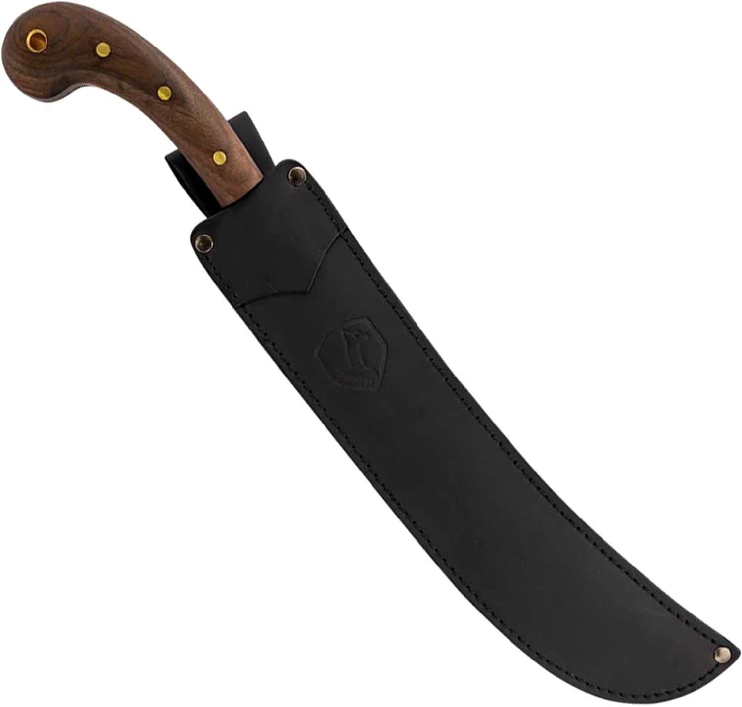 Condor Tool & Knife Golok Machete with Leather Sheath | Heavy Duty Machete | High Carbon Steel | Walnut Handle | Hand Crafted Leather Sheath | Tactical Machete | 0.2in Thick | 14.5in Blade | 30.7oz