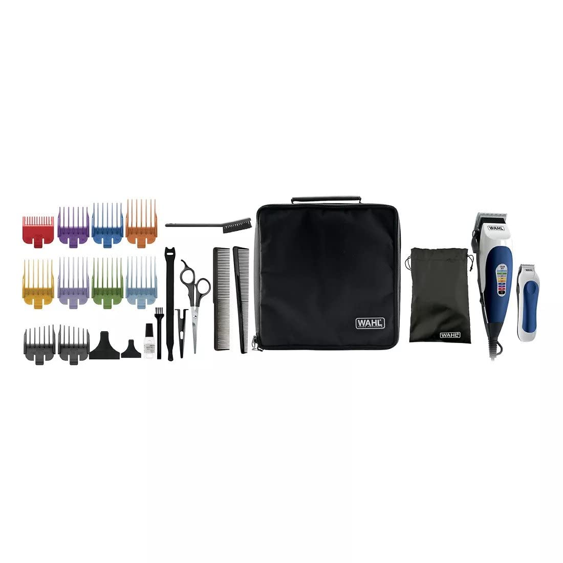 Wahl Hair Clippers for Men 27 pc Barber Kit Deluxe Wahl Clippers Pro Hair Cutting and Touch Up Kit with Accessories and Case, Mens Hair Clippers