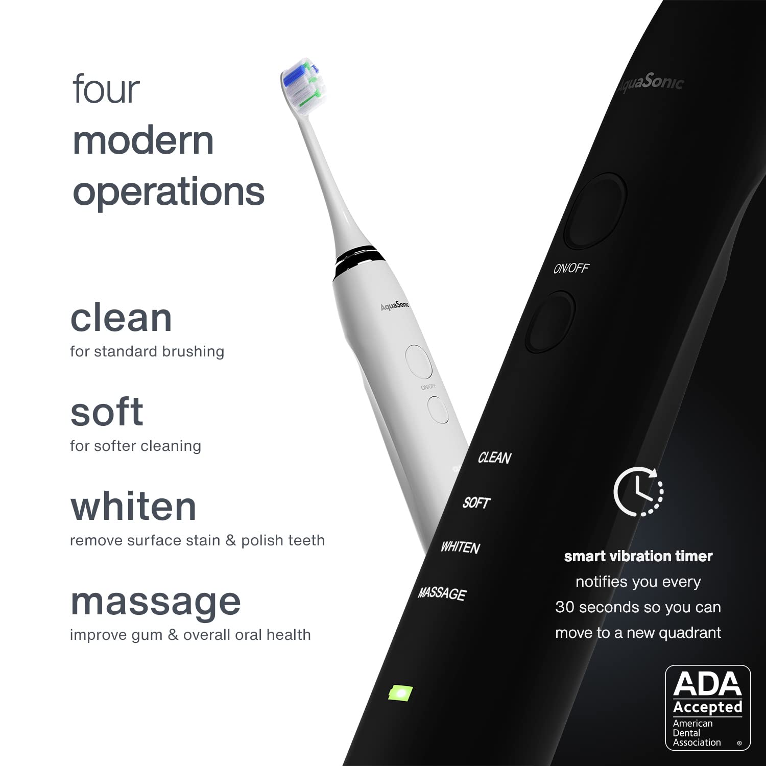 AquaSonic DUO PRO – Ultra Whitening 40,000 VPM Electric ToothBrushes – ADA Accepted - 4 Modes with Smart Timers - UV Sanitizing & Wireless Charging Base - 10 ProFlex Brush Heads & 2 Travel Cases