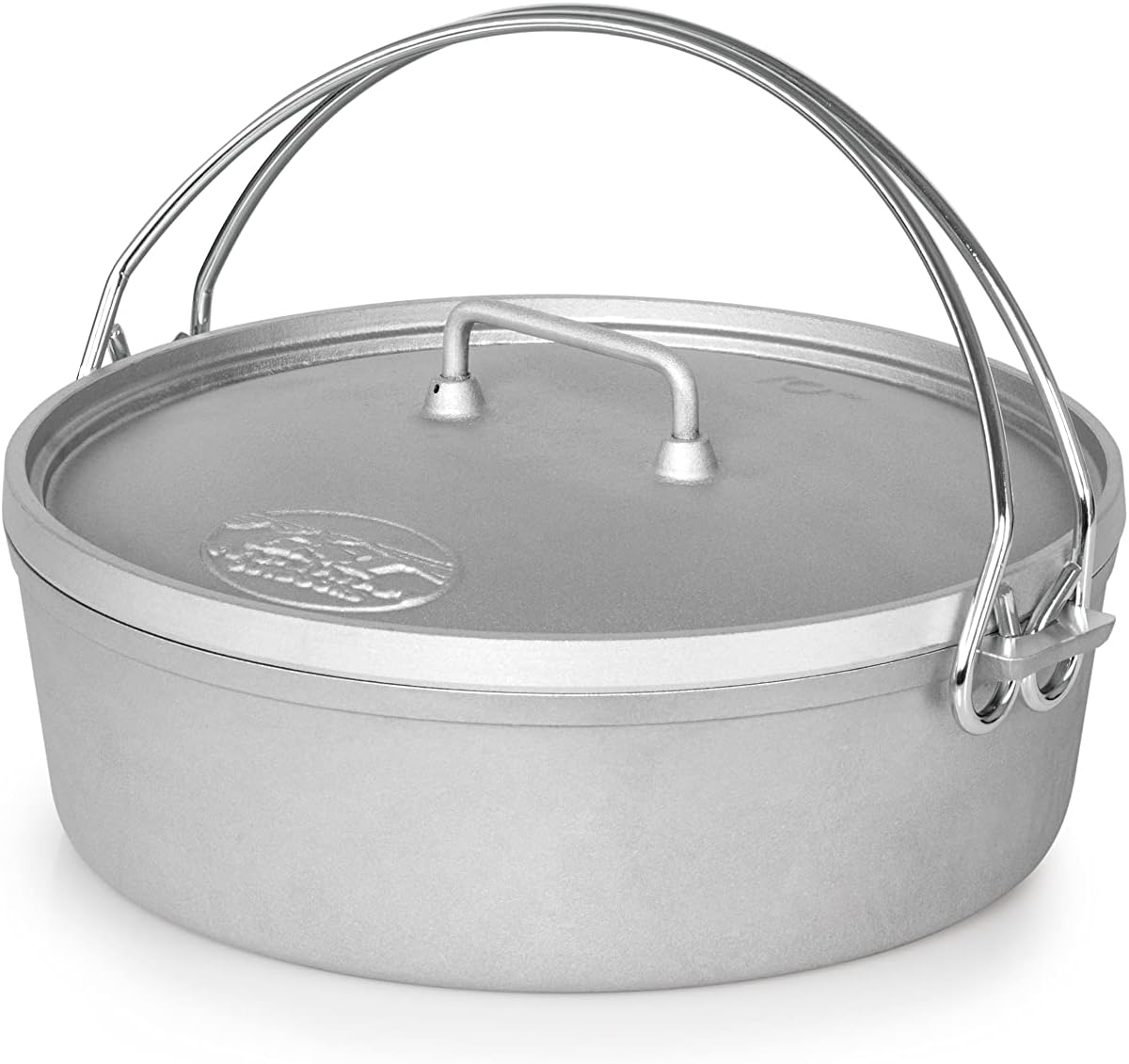 GSI Outdoors Aluminum 12' Dutch Oven | Dutch Oven with Fixed Legs for Camping, Cabin and Home Kitchen