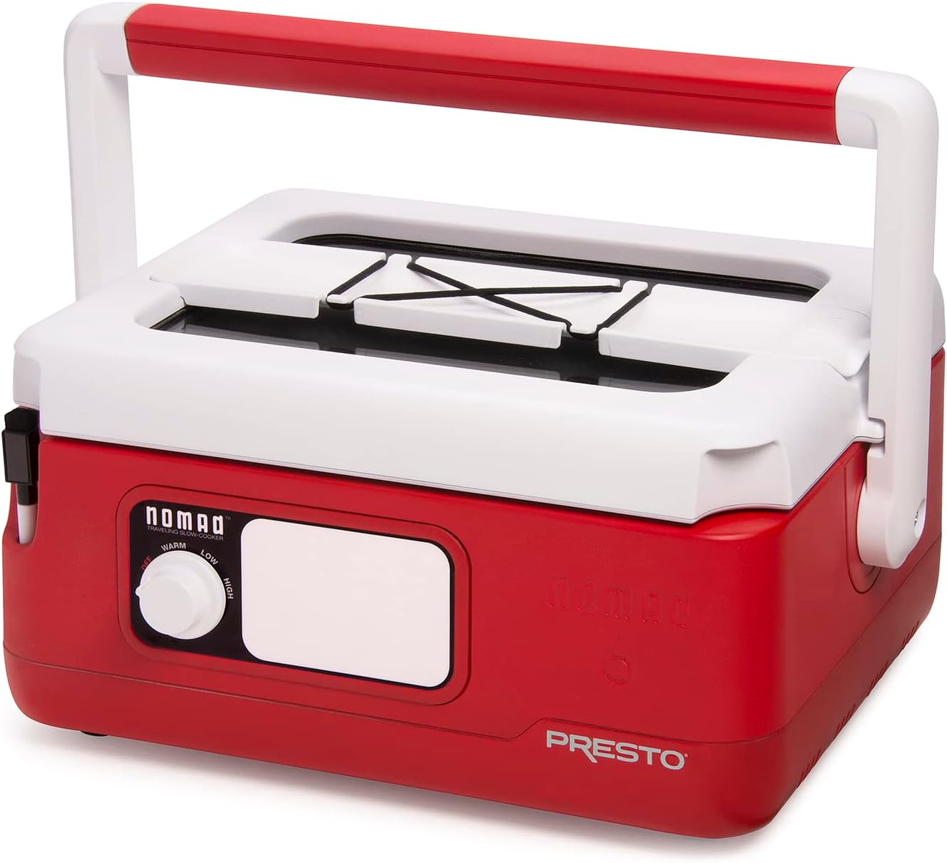 Presto Nomad 6-Quart Traveling Locking Lid Slow Cooker, Red