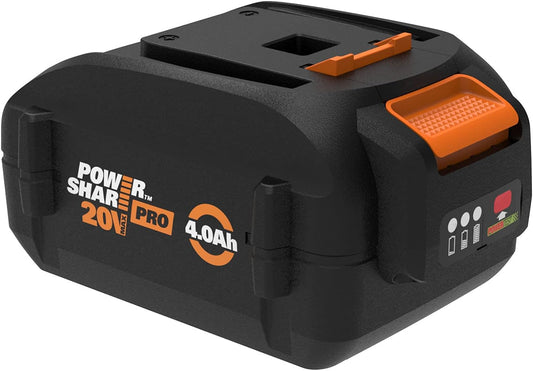 WORX WA3012 20V Power Share PRO 4.0Ah Lithium-Ion High-Capacity Battery, Black and Orange