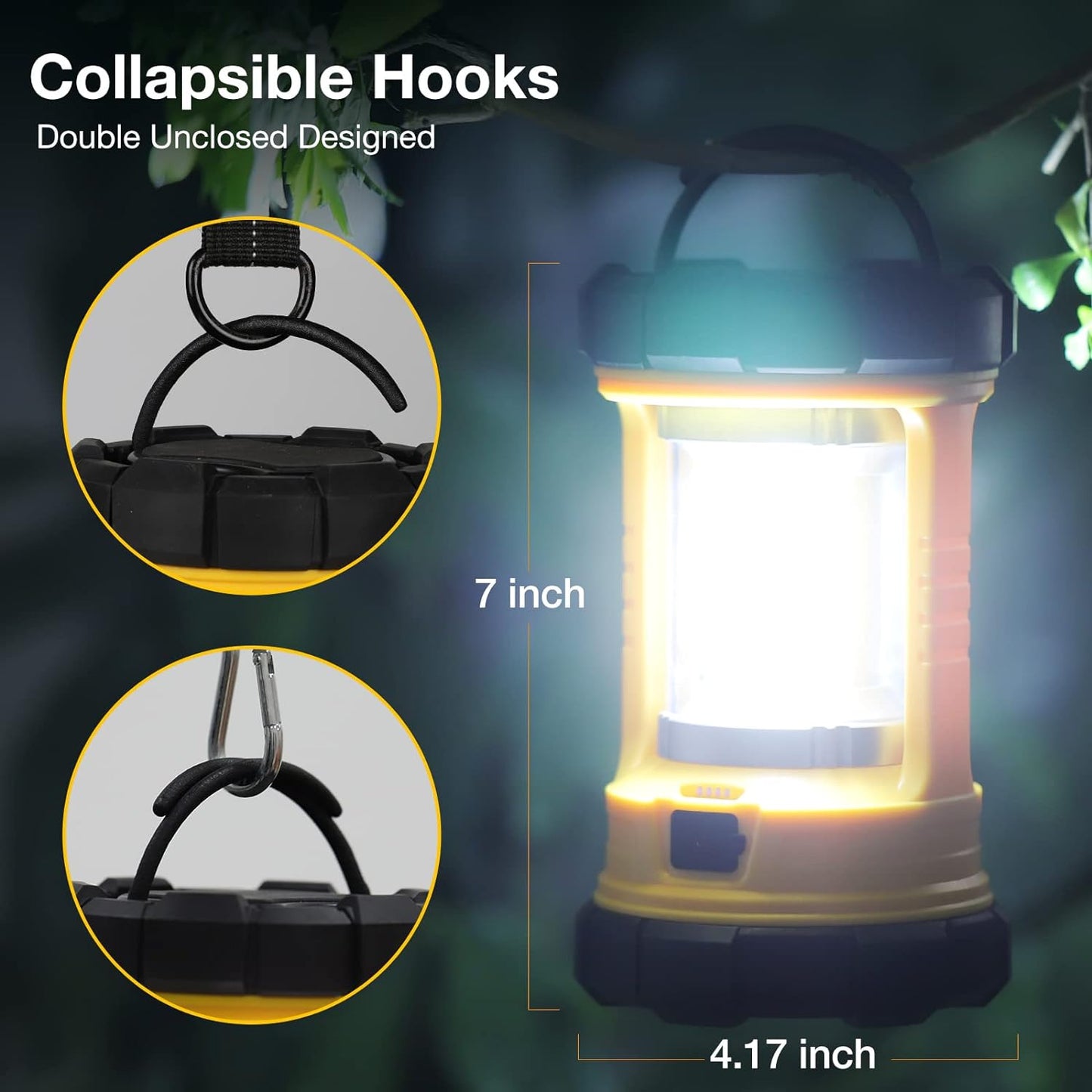 Camping Lantern, 3200LM Bright Camping Lights, 4600mAh Power Bank & Rechargeable LED Lantern, Lantern Flashlight for Power Outages\/Hurricane\/Emergency, CT CAPETRONIX Camping Accessories (2-Pack)