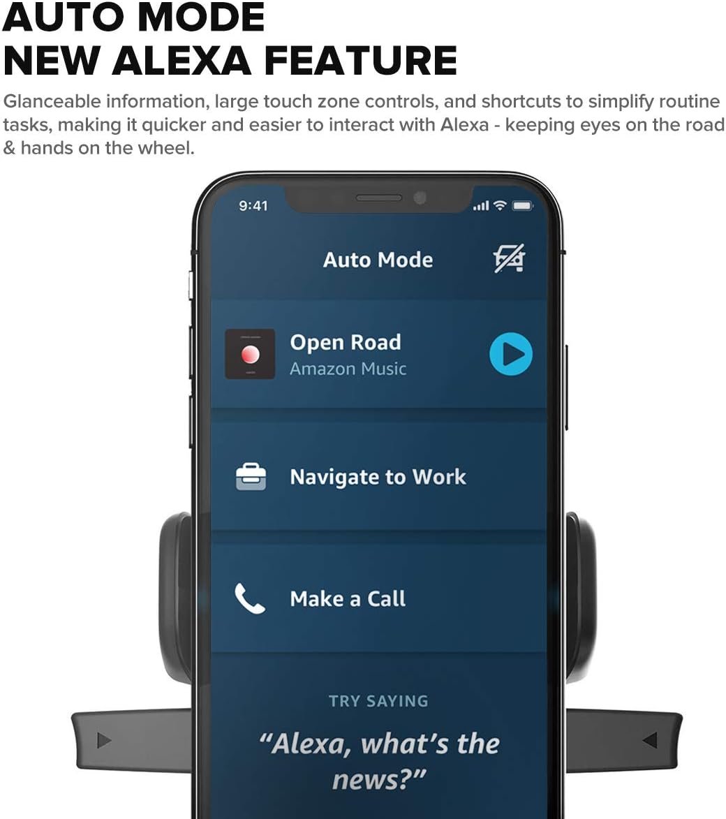 iOttie Easy One Touch Connect Pro (New) - Gen 2 - Hands Free Alexa in Your Car - Car Mount Phone Holder with Alexa Built in for iOS & Android, MFi Certified, Universal