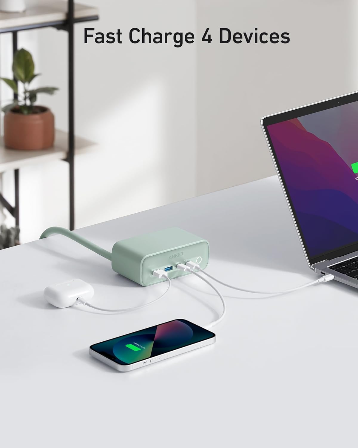 Anker 7-in-1 65W USB-C Power Strip and Charging Station for iPhone, MacBook - Home and Office