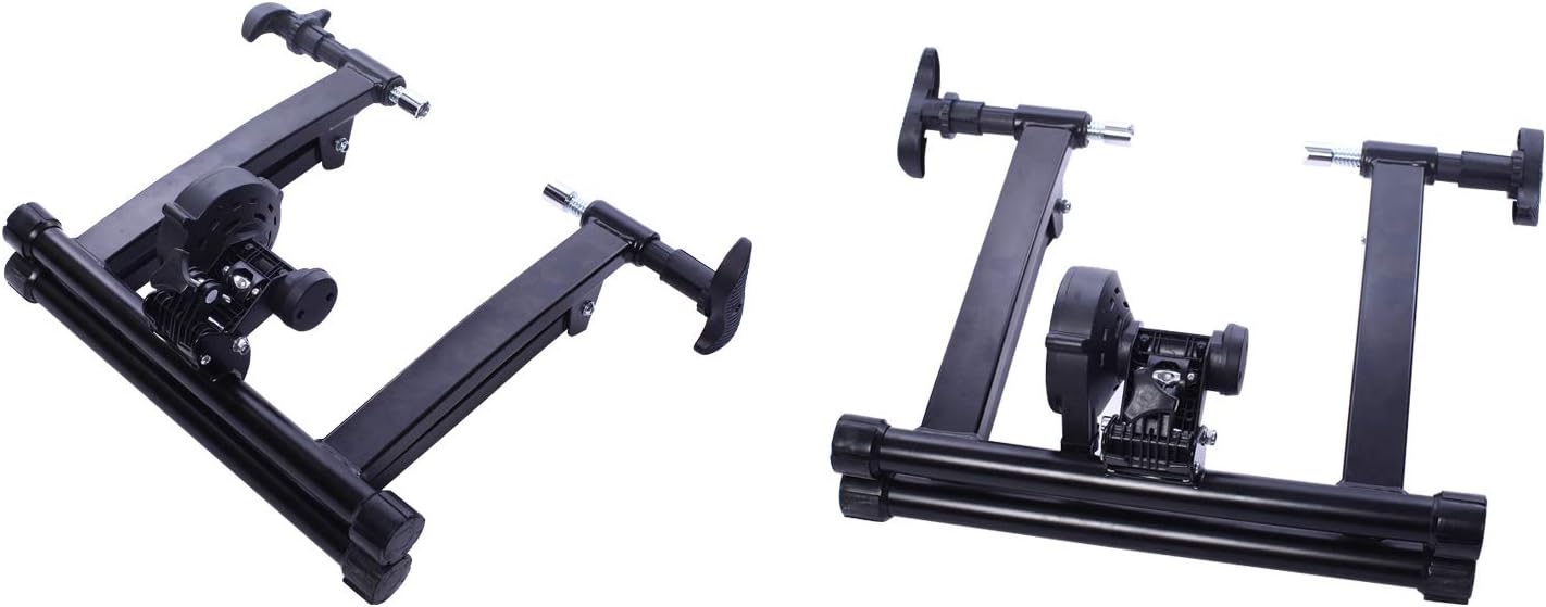 BalanceFrom Bike Trainer Stand Steel Bicycle Exercise Magnetic Stand with Front Wheel Riser Block