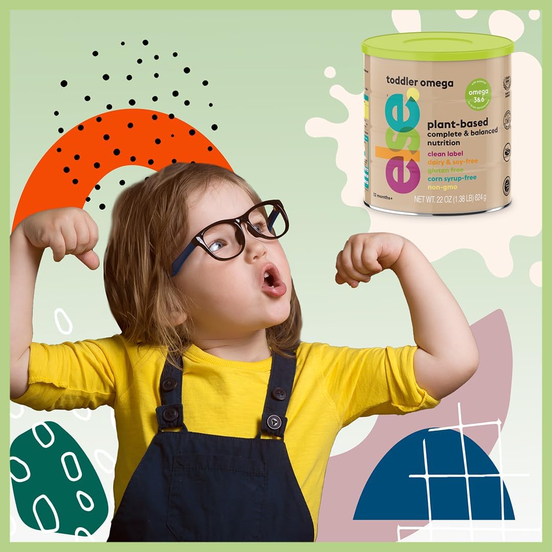 ELSE NUTRITION Toddler Balanced Nutrition Drink 12 mo+, Omega 3 & 6 Fatty acids for Brain Development Support, Plant Based, Clean Label Certified, Low Fodmap, 22 Oz, 2-Pack.