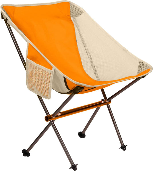 Klymit Ridgeline Short Camping Chair for Adults, Folding Chair for Outside, Orange