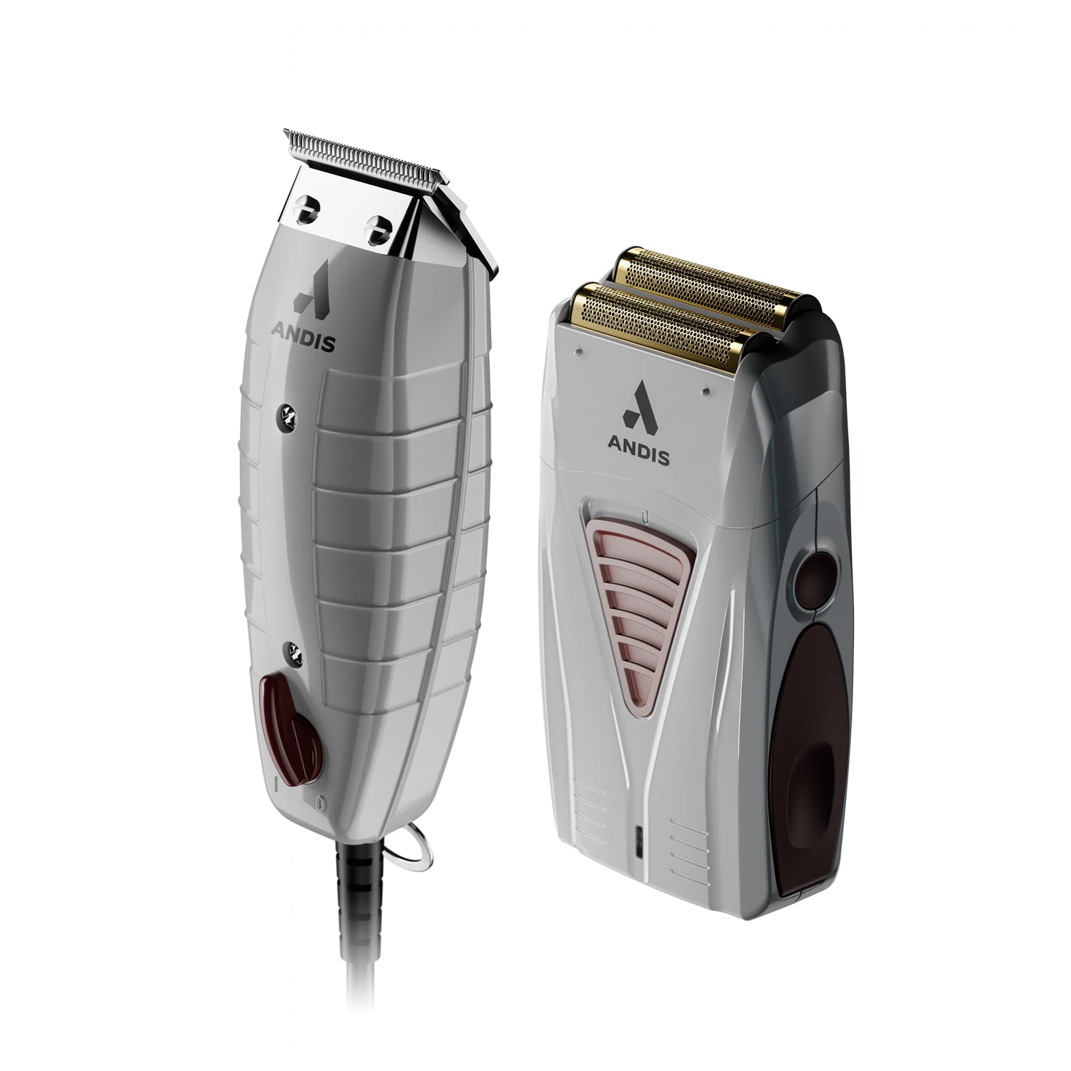 Andis 17270 Finishing Combo T-Outliner Trimmer & Pro Foil Lithium Titanium Foil Shaver - Professional Finishing Hair Clippers and Trimmer Kit for Men