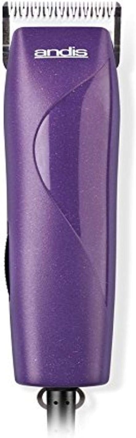 Andis 24820 EasyClip Professional-Animal 7-Piece Detachable Ceramic Blade Clipper Kit, Frustration Free Packaging, Purple