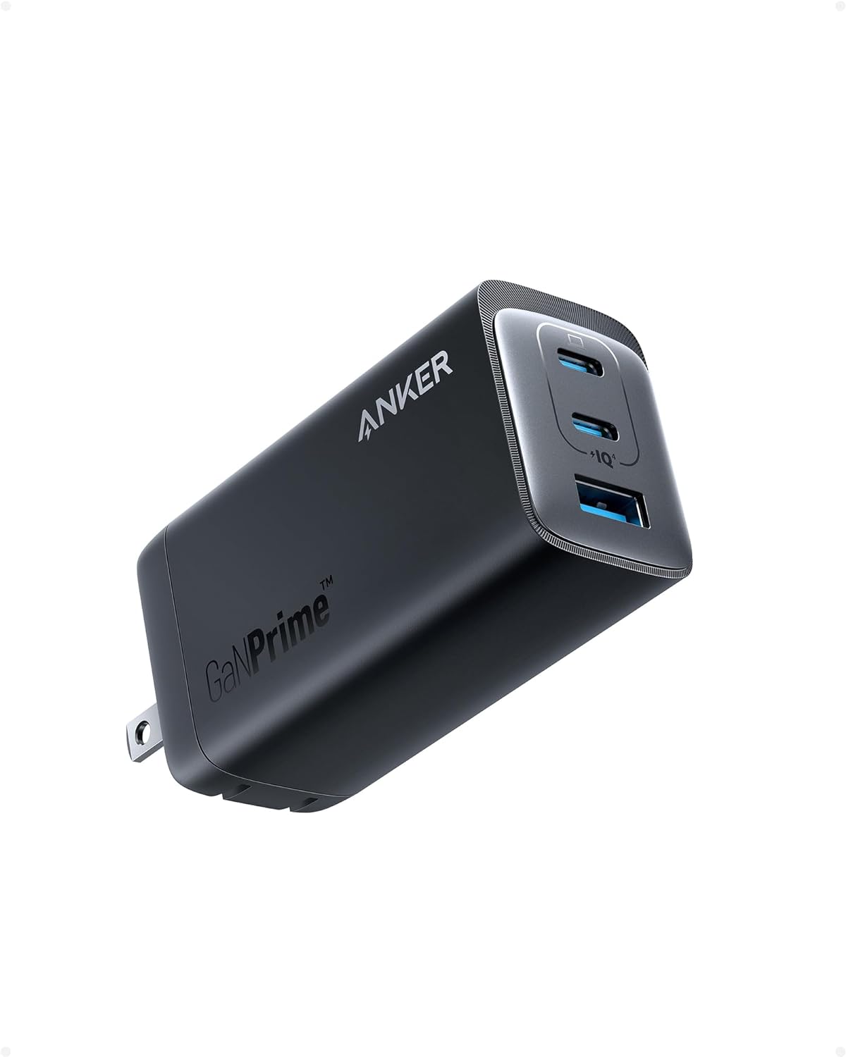 Anker 737 GaNPrime, 120W USB C Charger, PPS 3-Port Fast Compact Foldable Wall Charger for MacBook Pro/Air, iPad Pro, iPhone 15/Pro, Galaxy S22/S21, Dell XPS 13, Note 20/10+, and More Devices