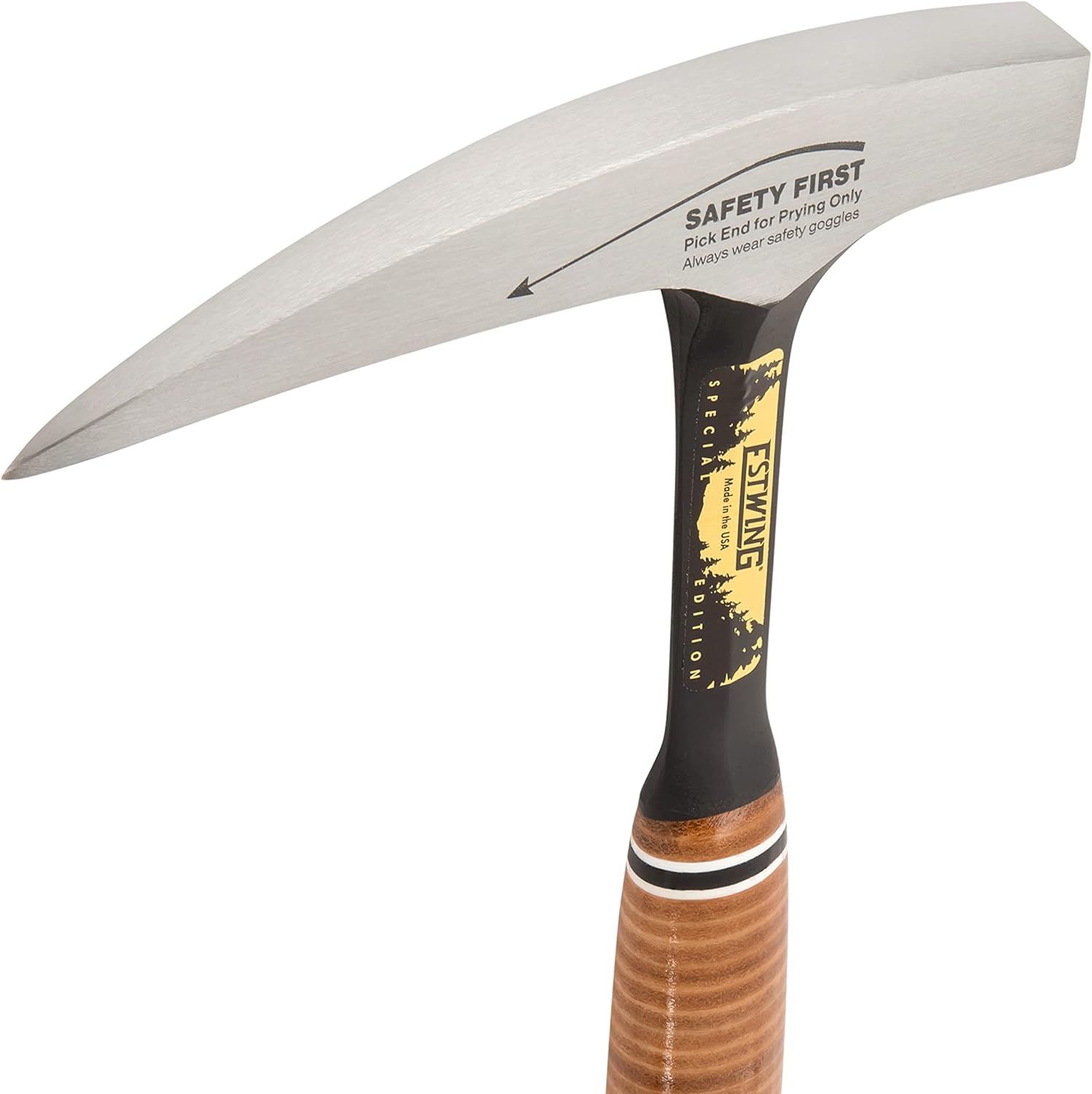 ESTWING Special Edition Rock Pick - 22 oz Geology Hammer with Pointed Tip & Genuine Leather Grip - E30SE