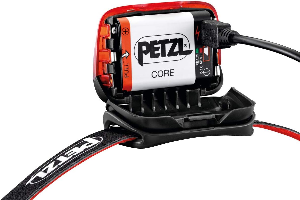 PETZL ACTIK CORE Headlamp - Powerful, Rechargeable 600 Lumen Light with Red Lighting for Hiking, Climbing, and Camping