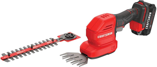 CRAFTSMAN V20 Cordless Handheld Grass Trimmer and Mini Hedge Trimmer Kit (CMCSS800C1)