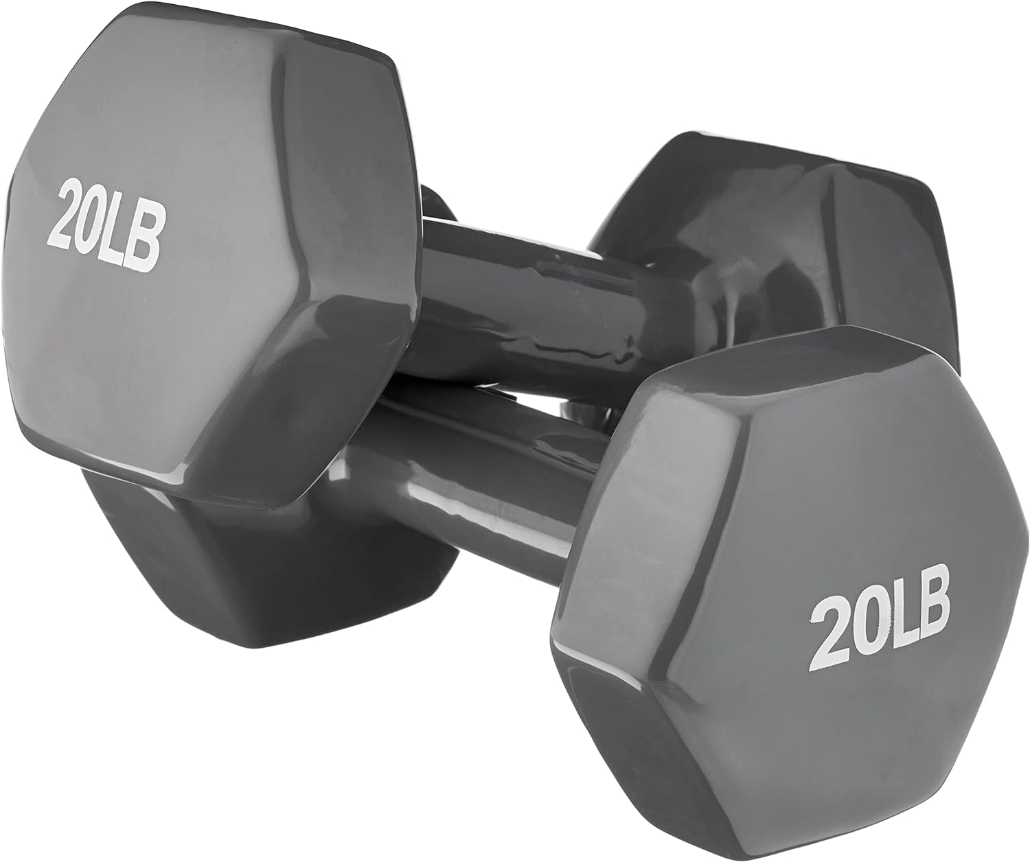 Amazon Basics Vinyl Hexagon Workout Dumbbell Hand Weight