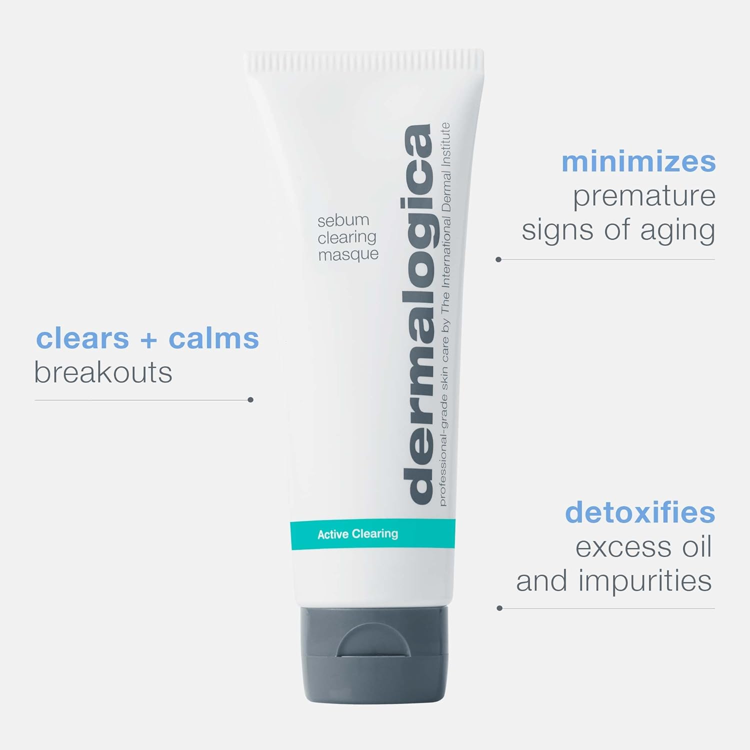 Dermalogica Sebum Clearing Masque (2.5 Fl Oz) - Anti-Aging Clay Face Mask with Salicylic Acid - Absorbs Excess Oils To Soothe and Refine Skin Texture