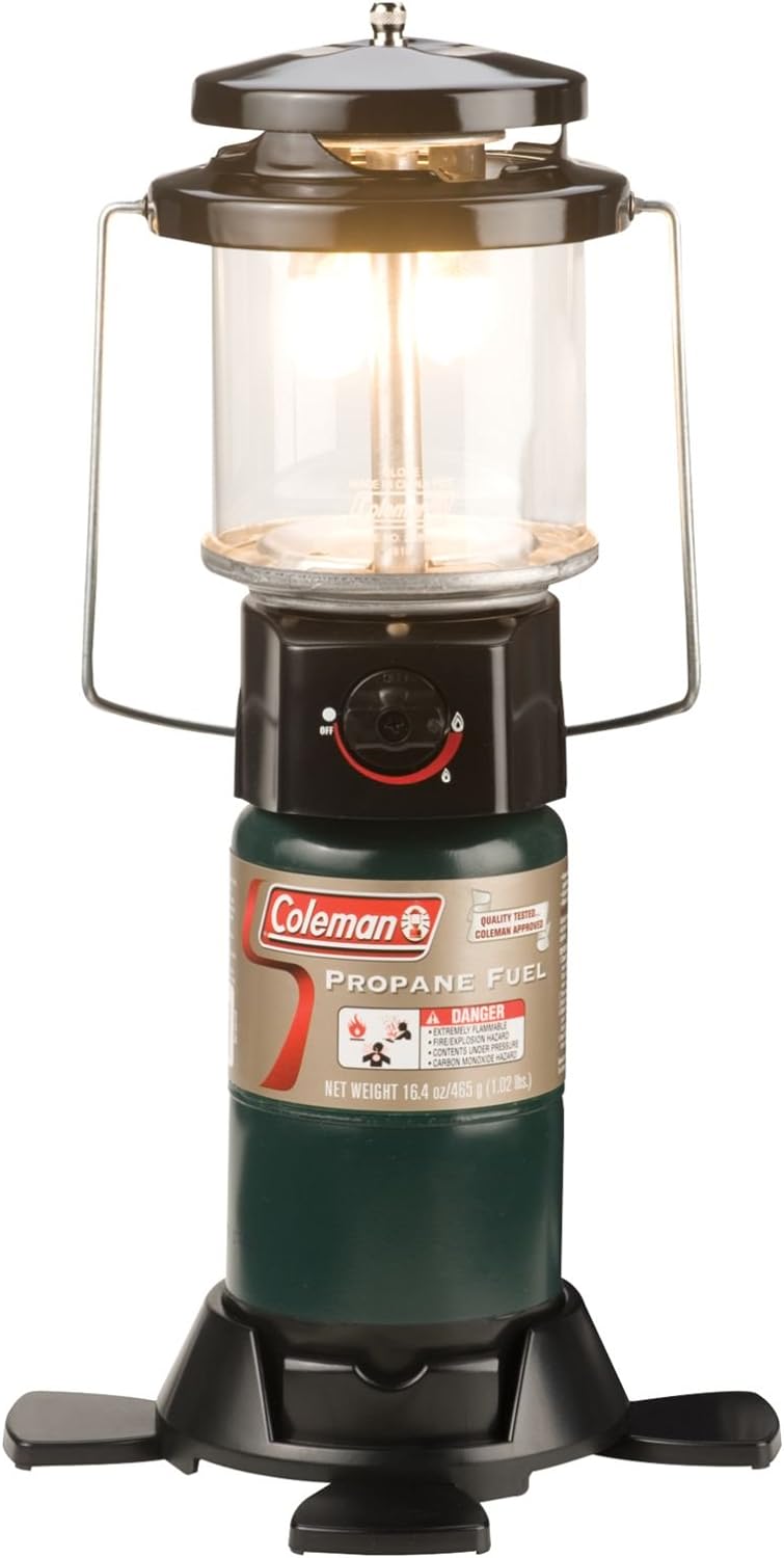 Coleman Deluxe PerfectFlow Propane Lantern with Plush Carry Case, 970 Lumens Lantern with Adjustable Brightness & Carry Case for Easy Packing & Storage, Great for Camping, Power Outage, & More
