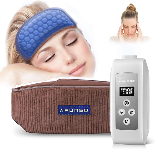 AFUNSO Head Scalp Massager Scalp Massage Instrument Rechargeable Massager Airbag for Head,Muscles, Leg, Electric Percussion with Portable Design for Deep Relaxation & Stress Relief Great Gift