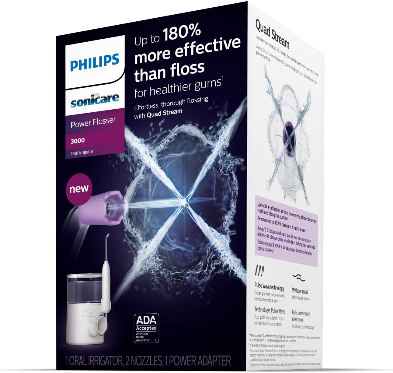 Philips Sonicare Power Flosser 3000, White, HX3711\/20