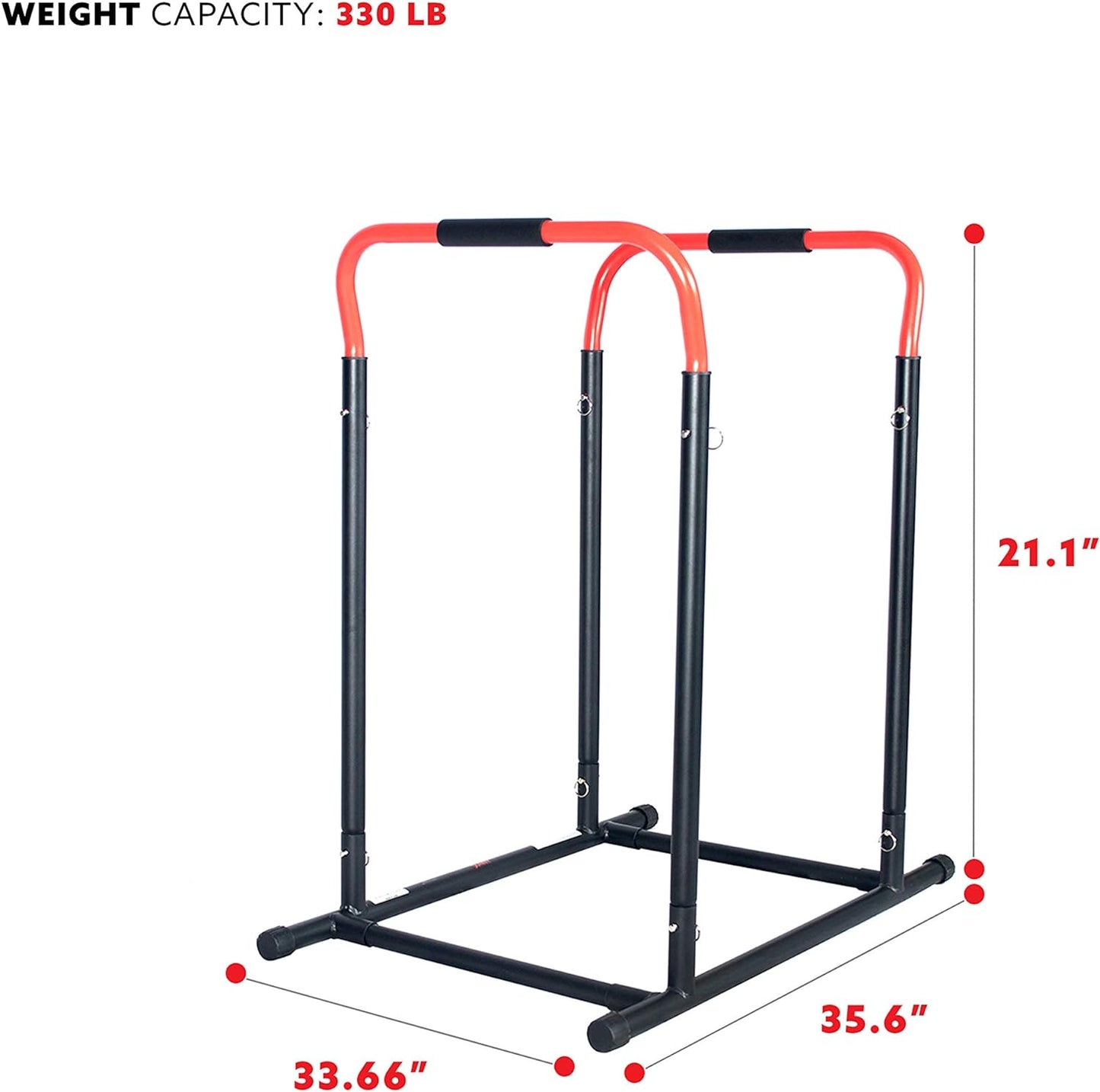 Sunny Health & Fitness Adjustable Multi-Use Dip Station Bar