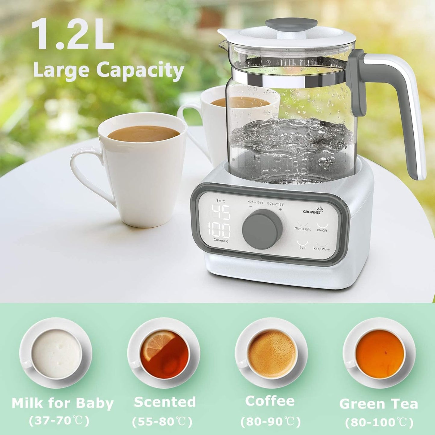 Baby Instant Warmer | Bottle Warmer | Formula Dispenser | Electric Kettle with Accurate Temperature Control for Formula