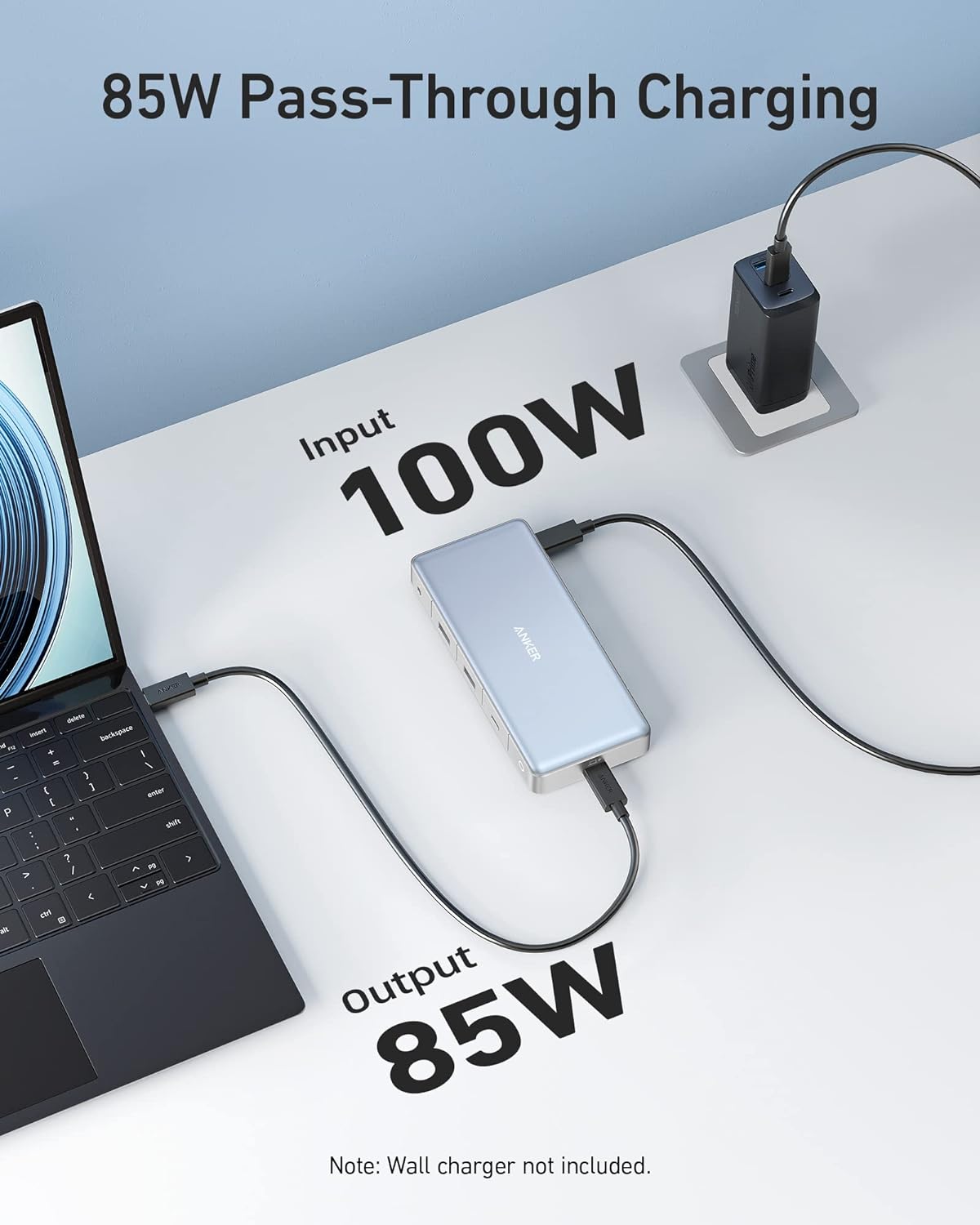 Anker 575 USB-C Hub (12-in-1, Dual HDMI, DP), Triple Display Docking Station, 10 Gbps USB-C and USB-A Data Ports, 4K HDMI and DisplayPort, Max 100W Pd-in, Ethernet, for Dell, Thinkpad Laptop and More