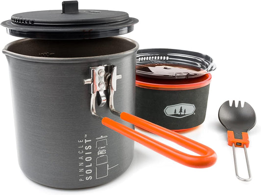 GSI Outdoors Pinnacle Soloist Kitchen Kit | Integrated Camp Cookware for Ultralight Backpacking and Camping