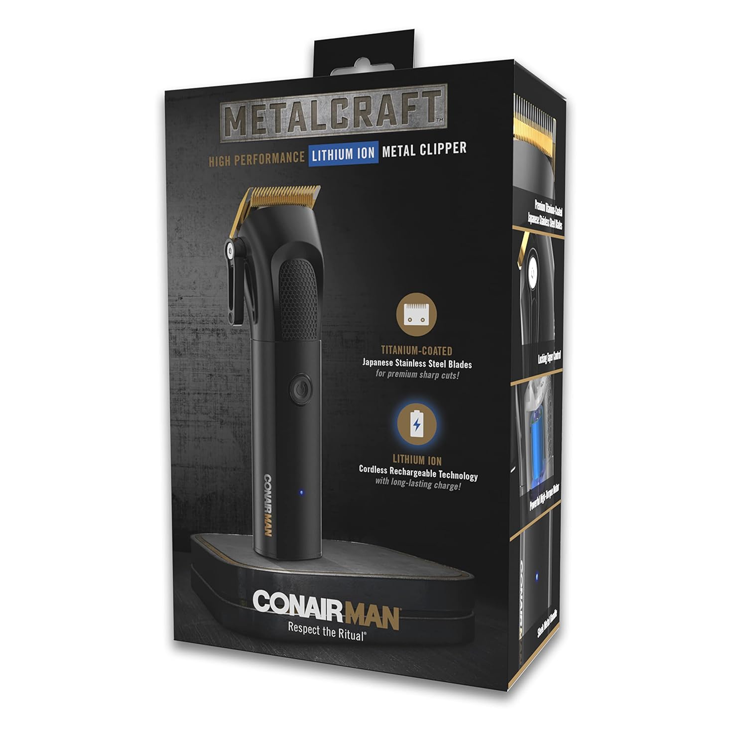 ConairMAN Hair Clippers for Men, 15-Piece Home Hair Cutting Kit with Cordless High Performance MetalCraft Clipper