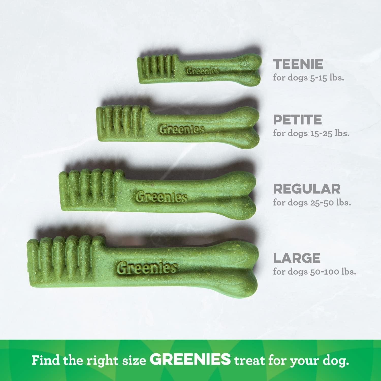 Greenies Original Teenie Natural Dental Care Dog Treats, 72 oz. Pack (260 Treats)