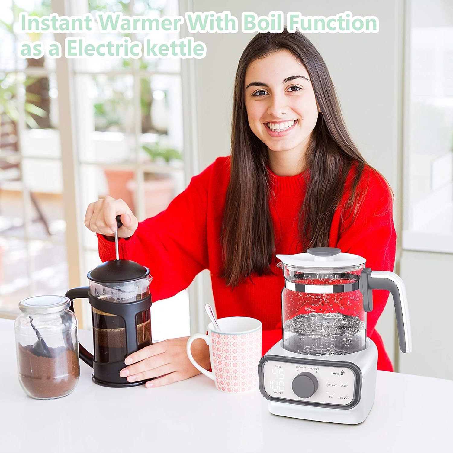 Baby Instant Warmer | Bottle Warmer | Formula Dispenser | Electric Kettle with Accurate Temperature Control for Formula