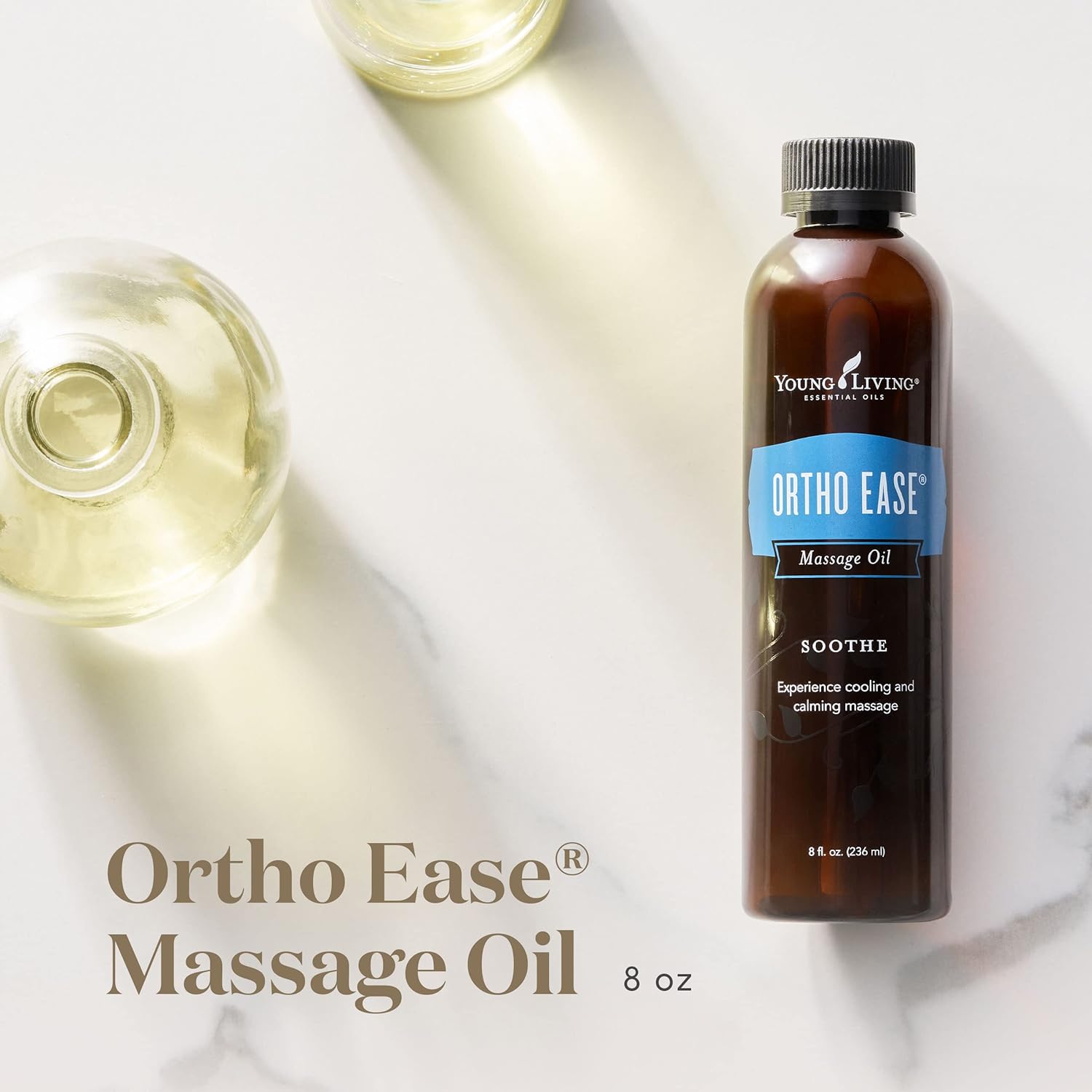 Young Living Ortho Ease Massage Oil 8 Ounces - Soothing and Relaxing Blend - Nourishing and Rejuvenating Formula - Professional Grade - Relieve Tension