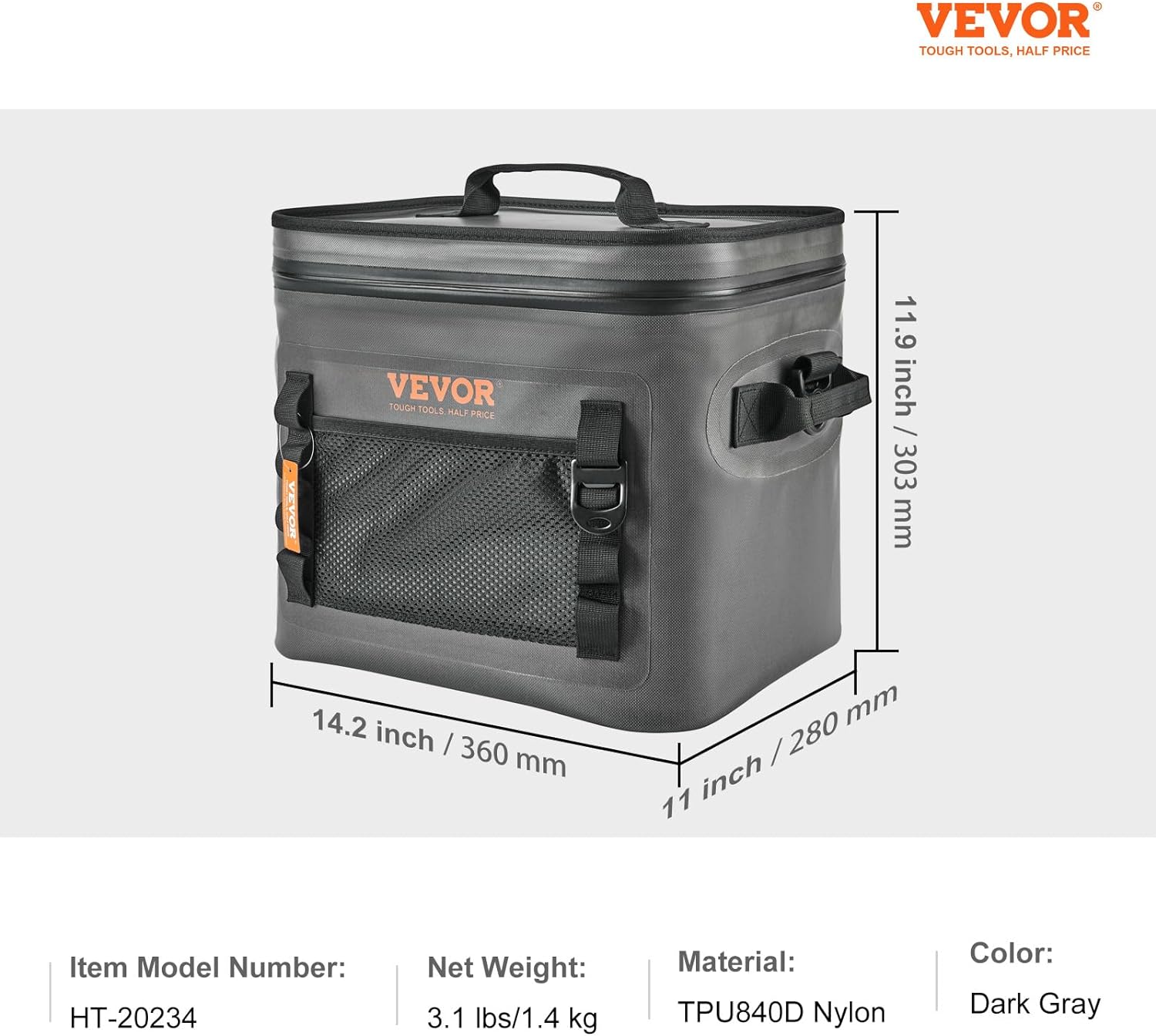 VEVOR Soft Cooler 16\/24\/30 Cans Insulated Cooler Bag Leakproof Waterproof Lunch Soft Cooler Lightweight & Portable Cooler for Beach, Hiking, Camping, Travel, Picnic, Car, Cooler