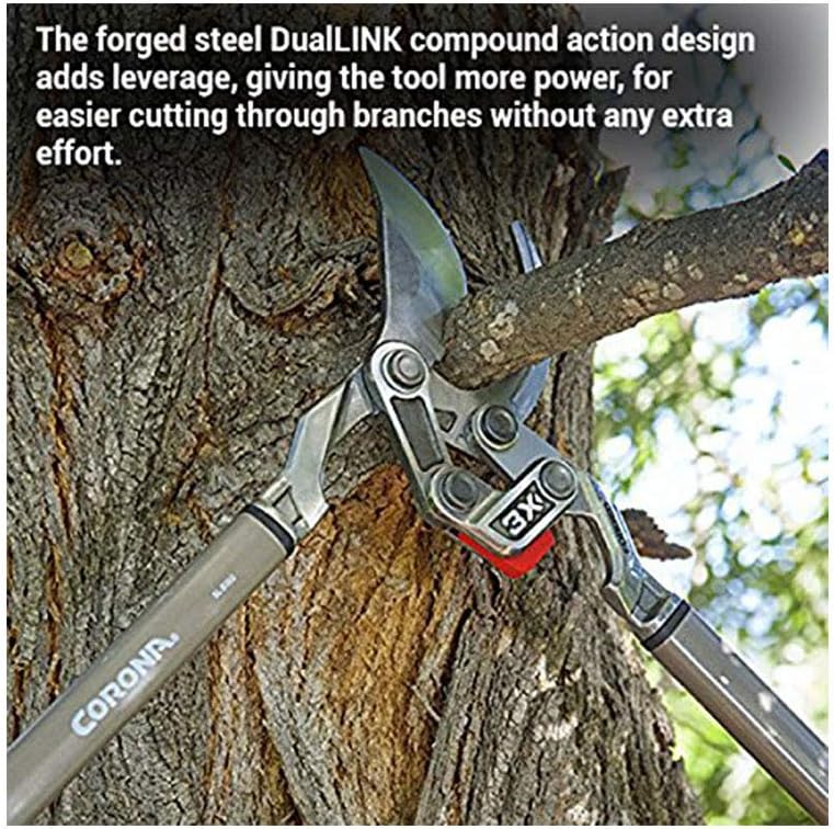 Corona Tools | 33-inch Branch Cutter DualLINK MAXFORGED Bypass Loppers | Tree Trimmer Cuts Branches up to 2-inches in Diameter | SL 8180D