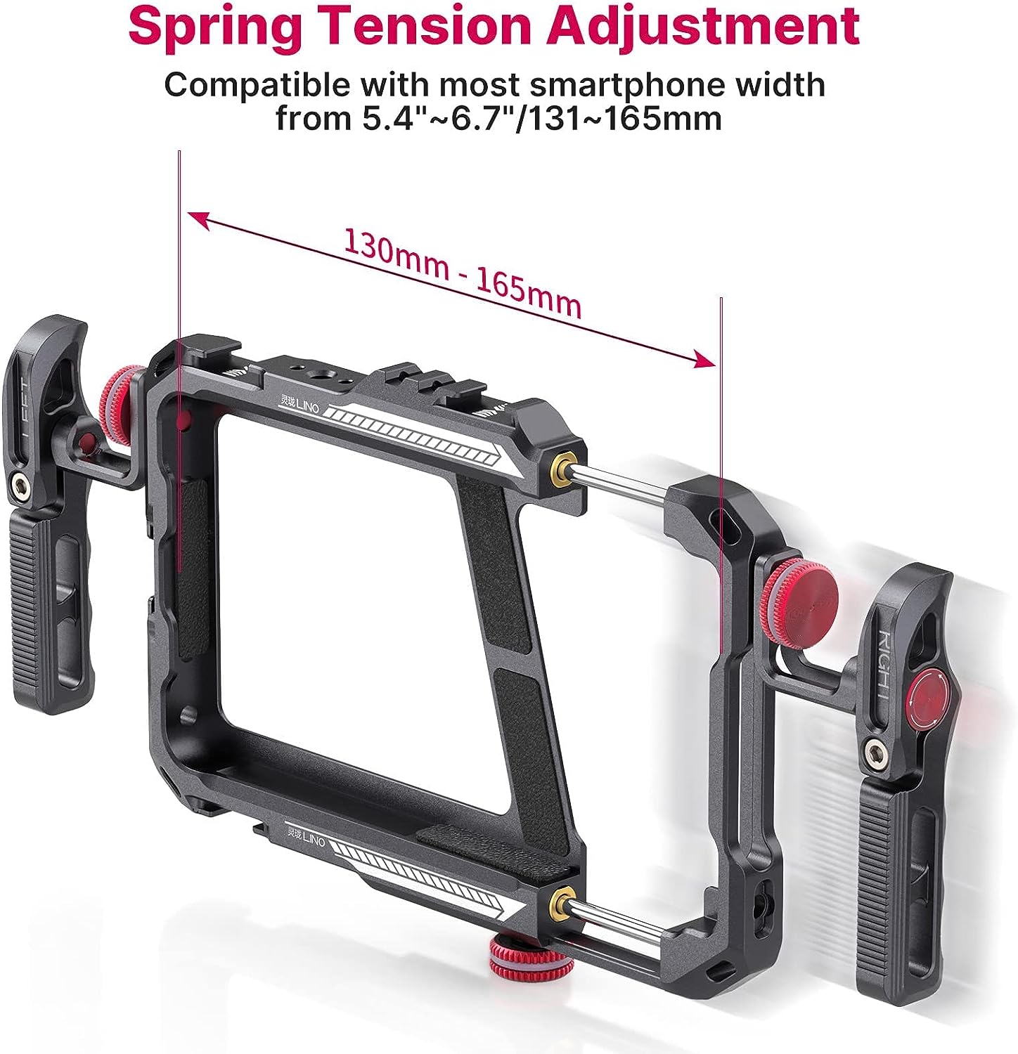 ULANZI Smartphone Video Rig with Handle, LINO Filmmaking Case Aluminum Alloy Phone Video Stabilizer Grip Tripod Mount for Video Maker Videographer with Cold Shoe for iPhone 13 Mini Pro Max 8 Plus