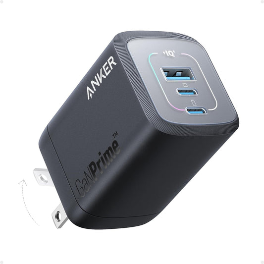 Anker Prime 100W USB C Charger, Anker GaN Wall Charger, 3-Port Compact Fast PPS Charger, for MacBook Pro/Air, Pixelbook, iPad Pro, iPhone 14/Pro, Galaxy S23/S22, Note20, Pixel, Apple Watch, and More