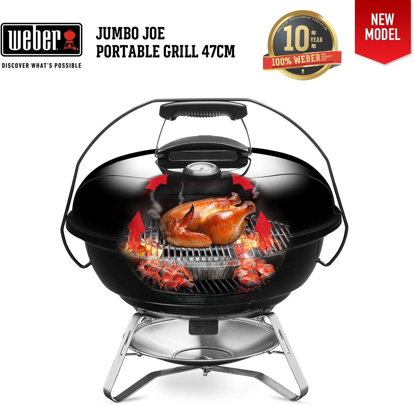 Weber Jumbo Joe Charcoal Grill 18 Inch Black
