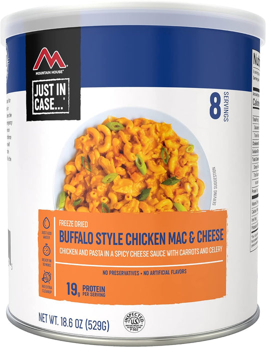Mountain House Buffalo Style Chicken Mac & Cheese #10 Can | Freeze-Dried Survival & Emergency Food | 8 Servings