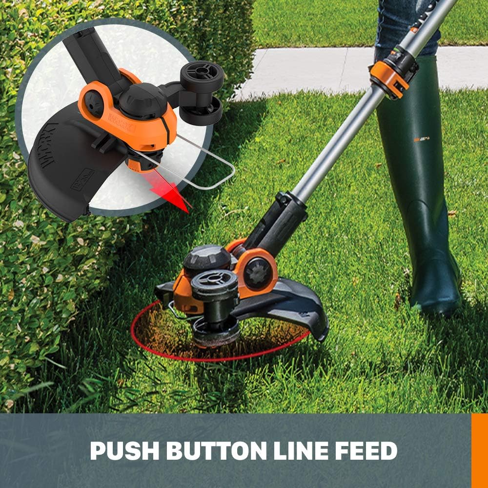 WORX WG162 20V Power Share 12" Cordless String Trimmer & Lawn Edger (Battery & Charger Included)