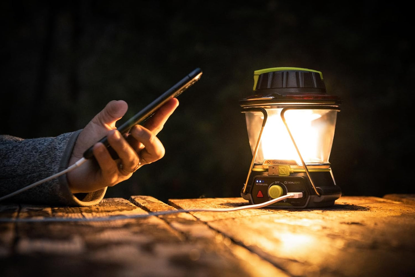 Lighthouse 600 Multi Functional Adjustable Light Perfect for Camping, Outdoor Events, or Emergency use 600 Lumens USB Charging of Phones and Small USB Devices and Long-Lasting Lithium Battery.