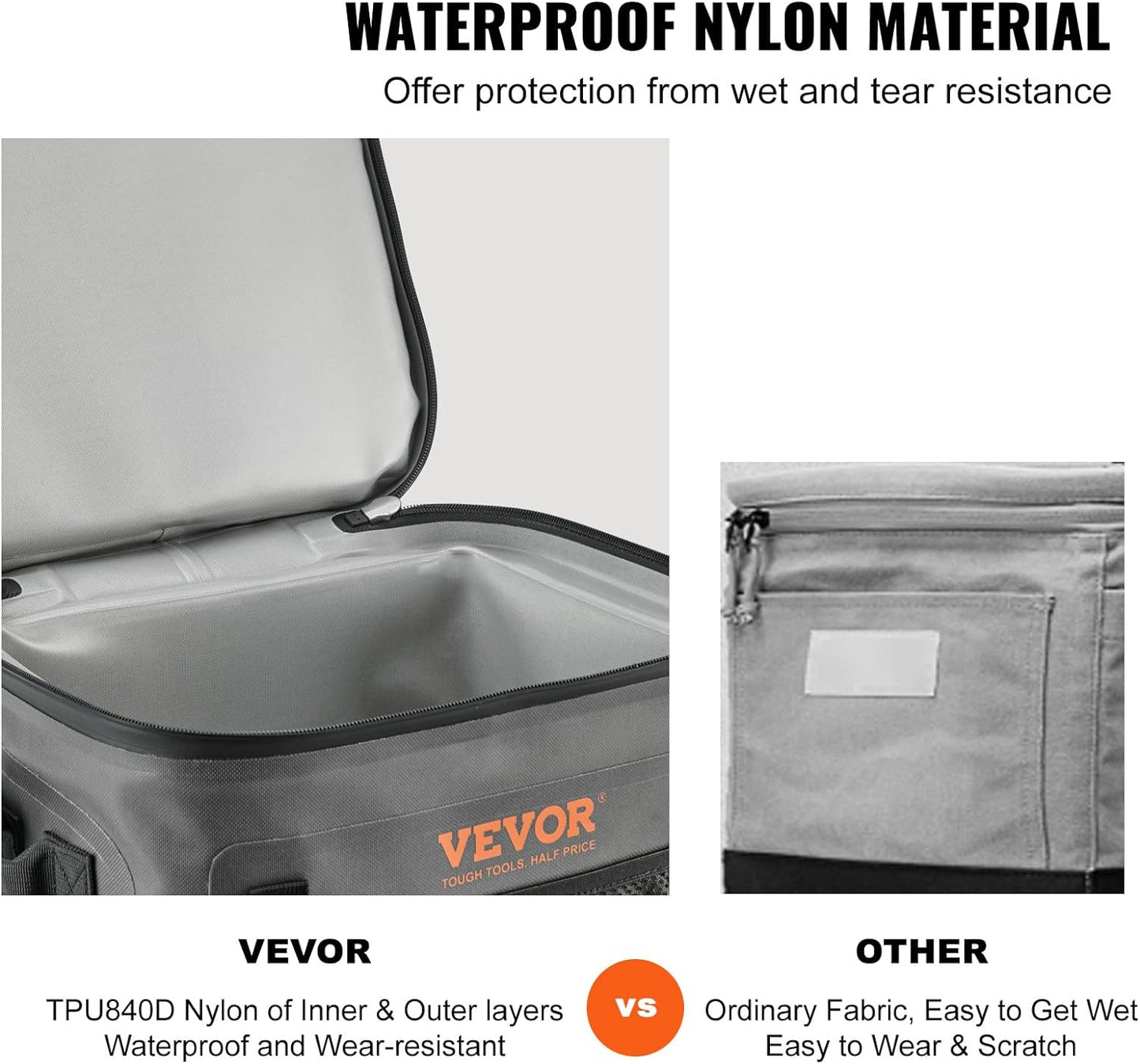 VEVOR Soft Cooler 16\/24\/30 Cans Insulated Cooler Bag Leakproof Waterproof Lunch Soft Cooler Lightweight & Portable Cooler for Beach, Hiking, Camping, Travel, Picnic, Car, Cooler