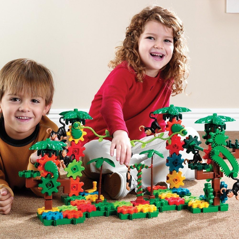 Learning Resources Gears! Gears! Gears! Movin' Monkeys Building Play Set, 103 Pieces